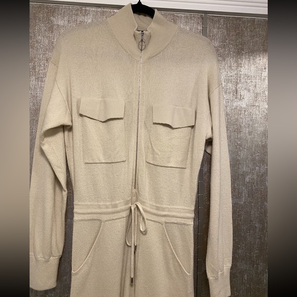 Jonathan Simkhai Cream Utility Jumpsuit, S - Picture 7 of 13